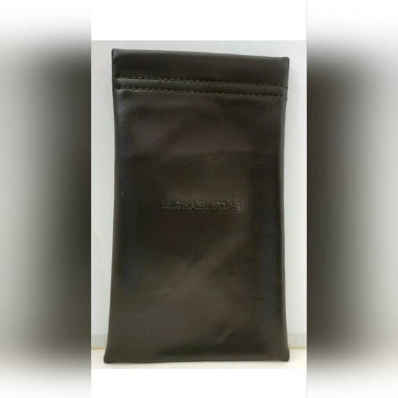 MK Michael Kors Soft Leather Pouch for Eyeglasses or Sunglasses 7" x 4" BROWN - Picture 4 of 6